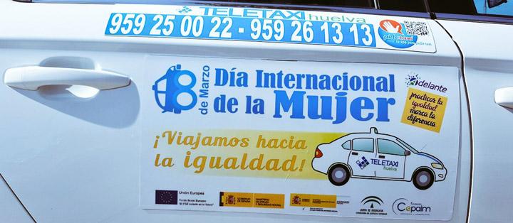 Vinilo teletaxi Huelva Fundacion Cepaim Huelva
