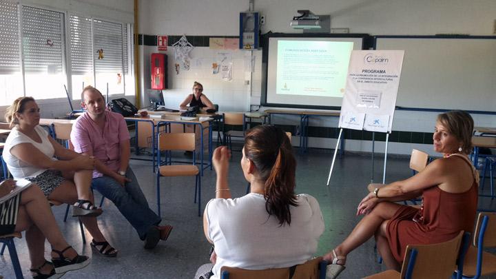 Charla familias intercultural Fundacion Cepaim en Lepe IES El Sur