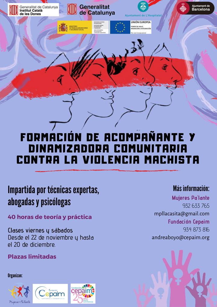 web Cartel Barcelona SalirAdelante DinamizadoraPalante noviembre2019