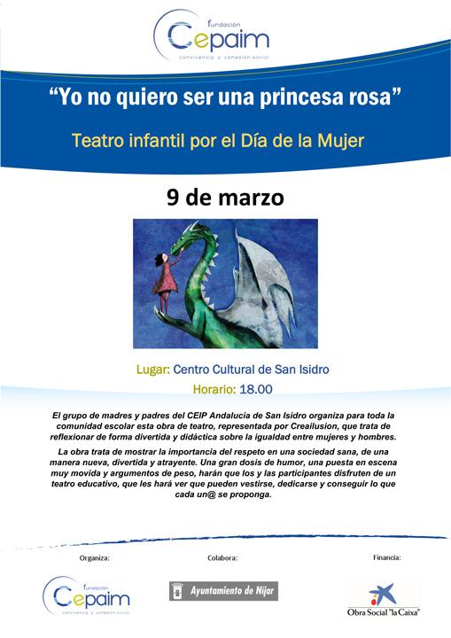 Cartel NO princesa Rosa   fundacion Cepaim en Nijar
